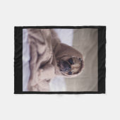 Mops in Blanket Niedlicher Mops Hund Lover Geschen Fleecedecke (Vorderseite (Horizontal))