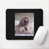 Mops in Blanket Niedlicher Mops Hund Lover Geschen Mousepad (Mit Mouse)
