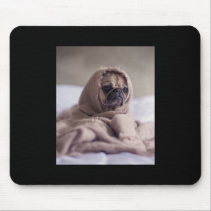Mops in Blanket Niedlicher Mops Hund Lover Geschen Mousepad