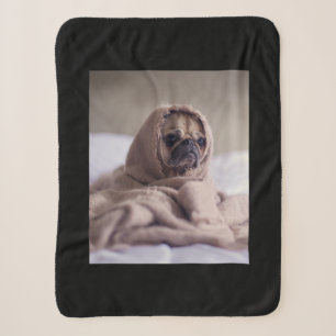 Mops in Blanket Niedlicher Mops Hund Lover Geschen Sherpadecke