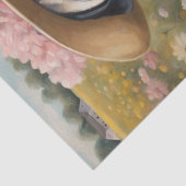 Mops in Bloom: Eine Fantasy-Dekoupage der Blumen Seidenpapier (Detail)