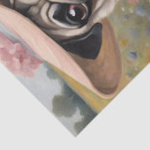 Mops in Bloom: Eine Fantasy-Dekoupage der Blumen Seidenpapier (Detail)