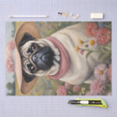 Mops in Bloom: Eine Fantasy-Dekoupage der Blumen Seidenpapier (Handwerk)