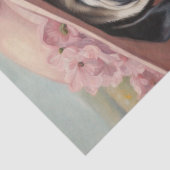 Mops in Bloom: Eine Fantasy-Dekoupage der Blumen Seidenpapier (Detail)