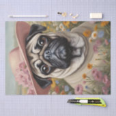 Mops in Bloom: Eine Fantasy-Dekoupage der Blumen Seidenpapier (Handwerk)