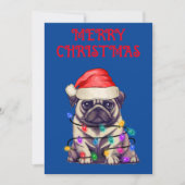 "MOPS IN CHRISTMAS LIGHTS" EINLADUNG (Vorderseite)