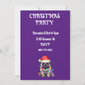 "MOPS IN CHRISTMAS LIGHTS" EINLADUNG (Rückseite)