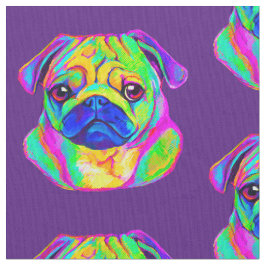 Mops in den Farben Stoff