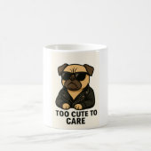 Mops in der Bombenjacke lustige Hunde Tasse Design (Mittel)
