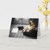 Mops in der Erholung Karte (Gelbe Blume)
