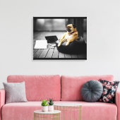 Mops in der Erholung Leinwanddruck (Insitu (Wohnzimmer))