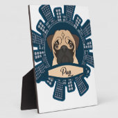 Mops in der Stadt Fotoplatte (Seite)
