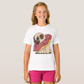 Mops in Donut T-Shirt (Vorne ganz)