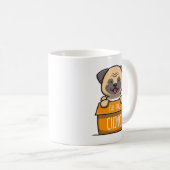 Mops in einem Cup - Cap-Mops-Chino Kaffeetasse (VorderseiteRechts)