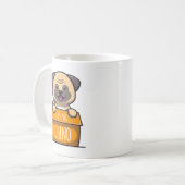 Mops in einem Cup - Cap-Mops-Chino Kaffeetasse (Vorderseite Links)