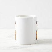 Mops in einem Cup - Cap-Mops-Chino Kaffeetasse (Mittel)