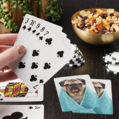 Mops in einem Handtuch Spielkarten (In Situ)