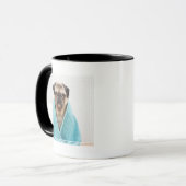 Mops in einem Handtuch Tasse (Vorderseite Links)