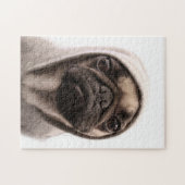 Mops in einem Hoodie Puzzle (Horizontal)
