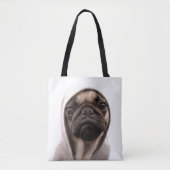 Mops in einem Hoodie Tasche (Vorderseite)