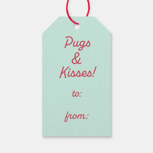 Mops in einem Tracksuit "Frightful Weather" Gesche Geschenkanhänger (Rückseite)