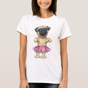 Mops in einem Tutu-Shirt T-Shirt