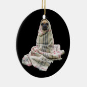 Mops in einer Decke Keramikornament (Rechts)