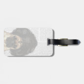 Mops in einer schlechten Wiege Gepäckanhänger (Rückseite horizontal)