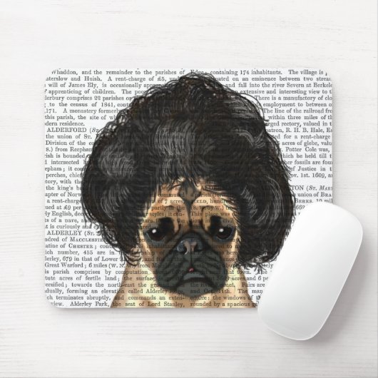 Mops in einer schlechten Wiege Mousepad (Mit Mouse)