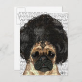 Mops in einer schlechten Wiege Postkarte (Vorne/Hinten)