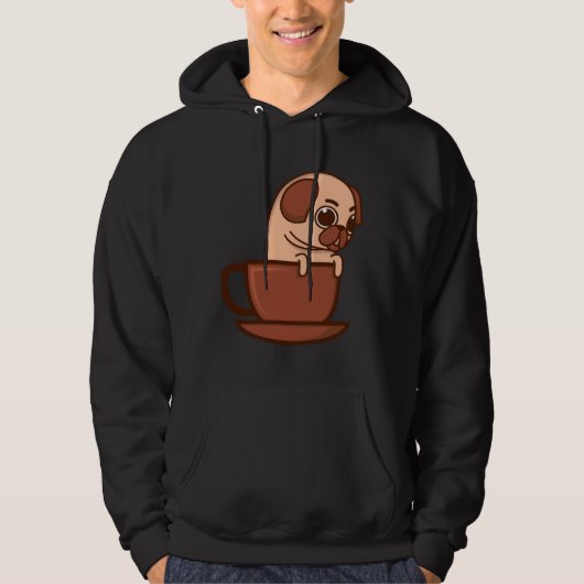 Mops in einer Tasse Niedliche Mops Geschenke für M Hoodie (Vorderseite)