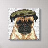 Mops in flacher Kappe