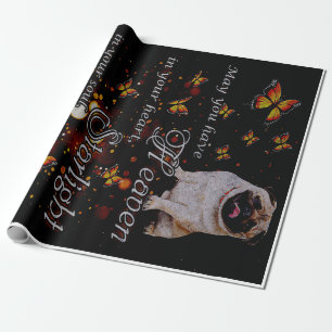 Mops in meinem Herzen, lustiger Mops Dog Lover Ges Geschenkpapier