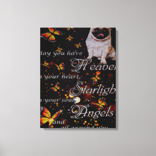 Mops in meinem Herzen, lustiger Mops Dog Lover Ges Leinwanddruck