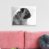 Mops in Profil Leinwanddruck (Insitu (Wohnzimmer))