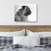 Mops in Profil Leinwanddruck (Insitu (Schlafzimmer))