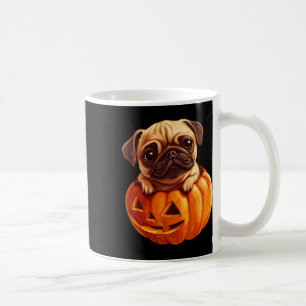 Mops in Pumpkin Halloween Pugkin Niedlicher Mops H Kaffeetasse