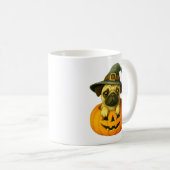 Mops in Pumpkin Kaffeetasse (VorderseiteRechts)