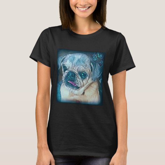 Mops in Sternen Klassischer T - Shirt 170 (Vorderseite)