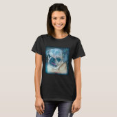 Mops in Sternen Klassischer T - Shirt 170 (Vorne ganz)