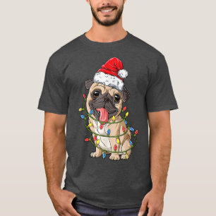 Mops in Weihnachten Lichter Niedlicher Mops Weihna T-Shirt