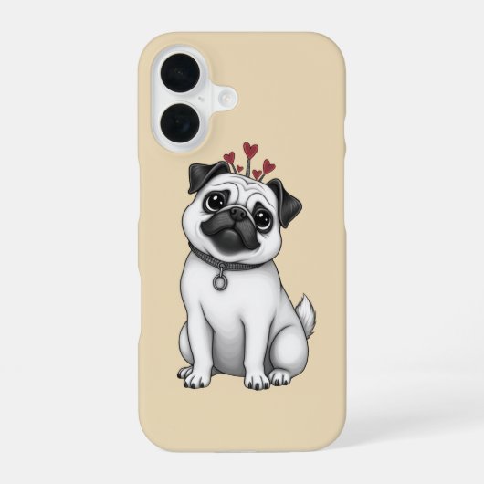 Mops iPhone 16 Hülle (Rückseite)