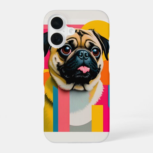 Mops iPhone 16 Hülle (Rückseite)