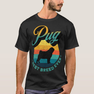 Mops ist die beste Rasse überhaupt Lustig Retro T-Shirt