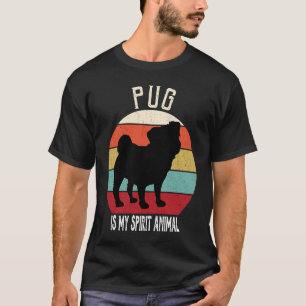 Mops ist mein Geist Tierhunde Männer Frauen Kinder T-Shirt