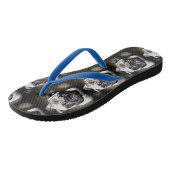 Mops ist schwarz badesandalen (Schrägansicht)