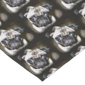 Mops ist schwarz kurzer tischläufer (Ecke)