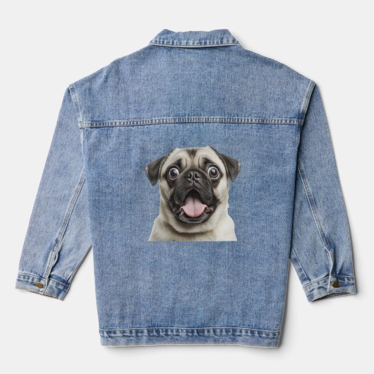 Mops Jeansjacke (Rückseite)
