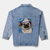 Mops Jeansjacke (Rückseite)