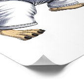 Mops Jiu-Jitsu-Wrestler Poster (Ecke)